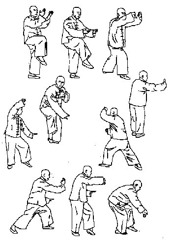 Tegnede figurer af Tung Fu-ling